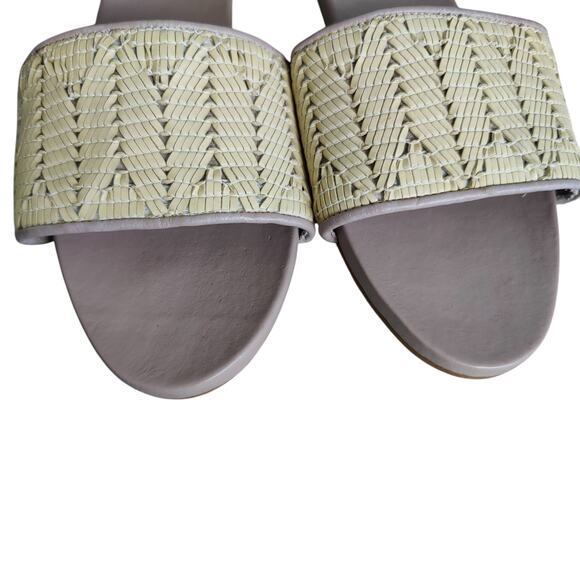 Kaanas Women's Sz 10 Mallorca Woven Embroidered Flat Slide Sandal Tan - Picture 4 of 8